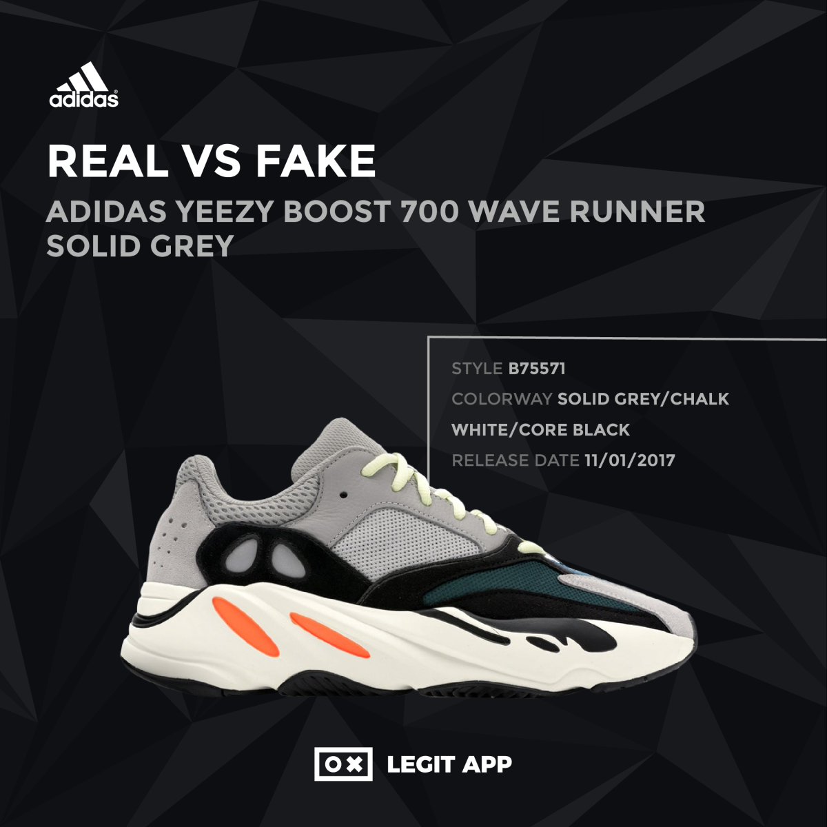 adidas Yeezy Boost 700 Wave Runner Solid Grey