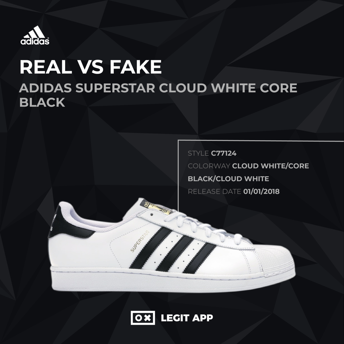 adidas Superstar Cloud White Core Black