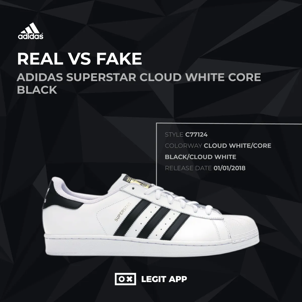 adidas Superstar Cloud White Core Black