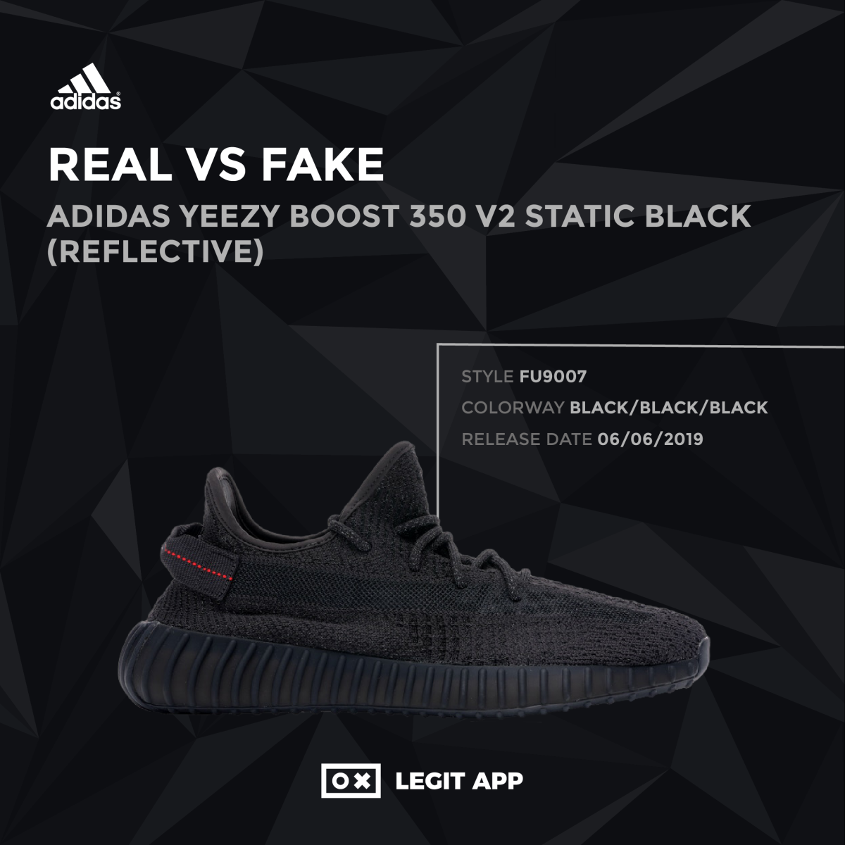 adidas Yeezy Boost 350 V2 Static Black (Reflective)