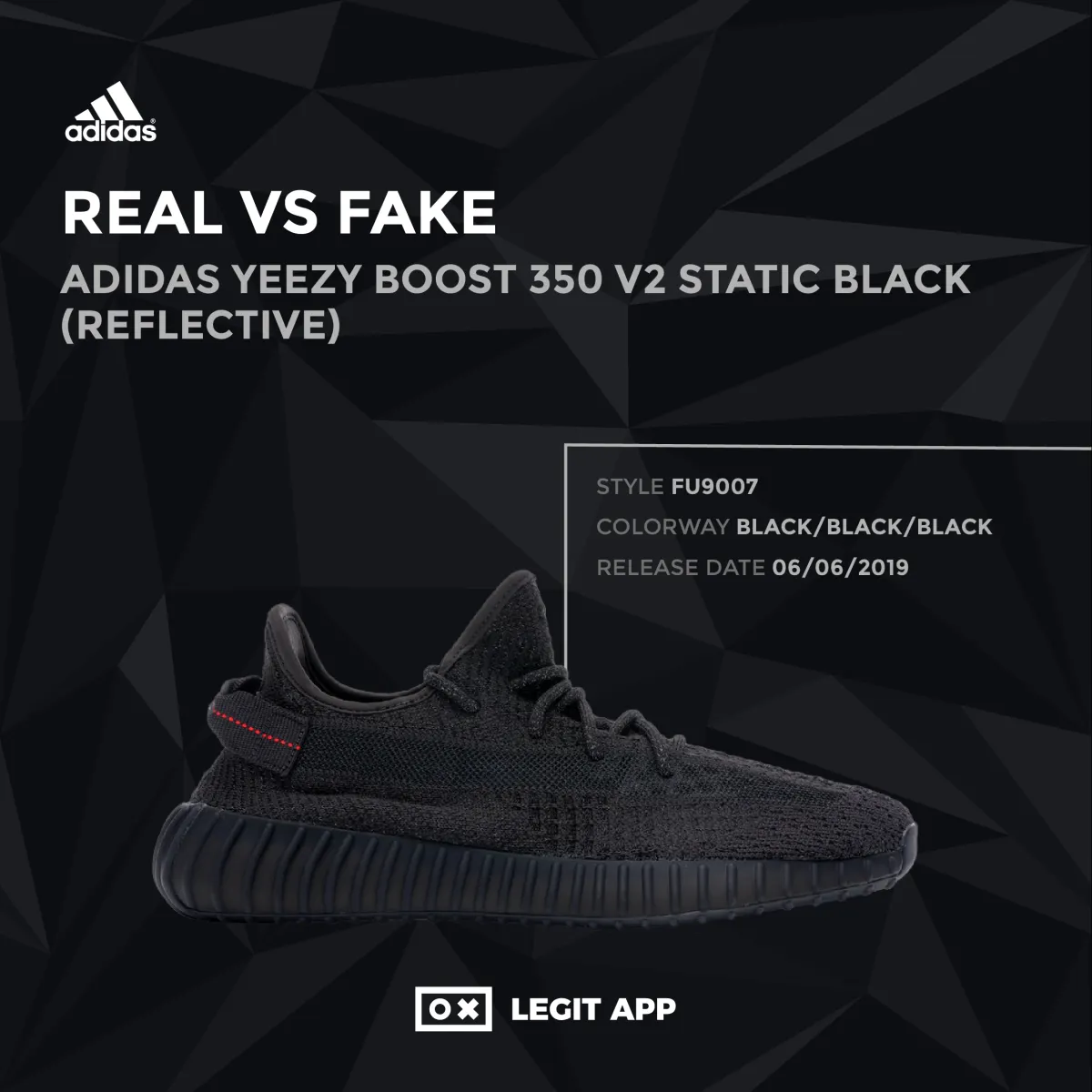 adidas Yeezy Boost 350 V2 Static Black (Reflective)