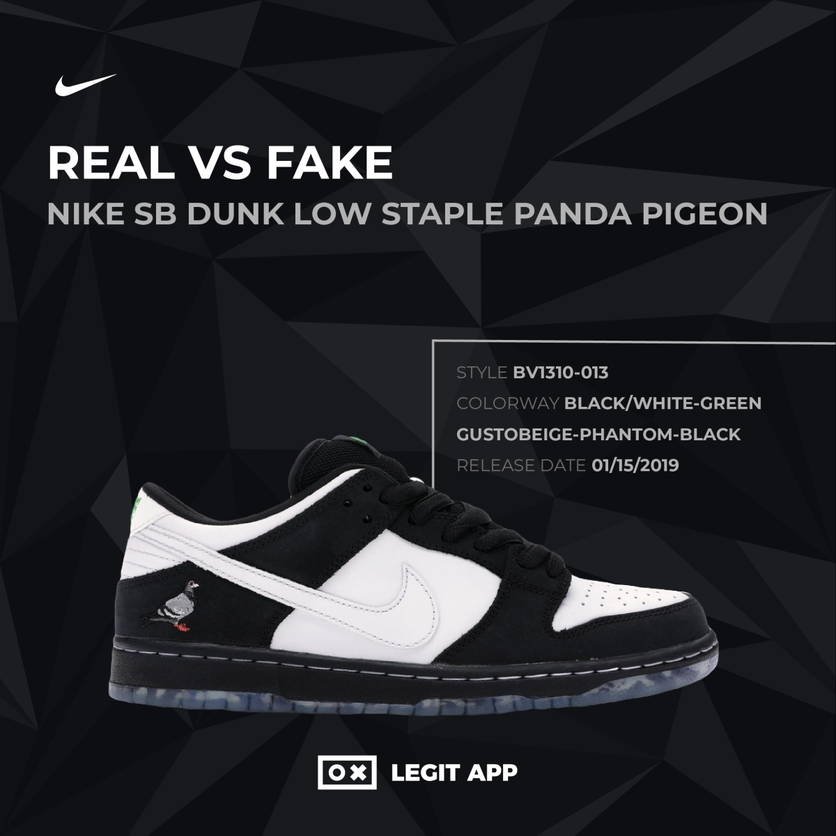 Nike SB Dunk Low Staple Panda Pigeon