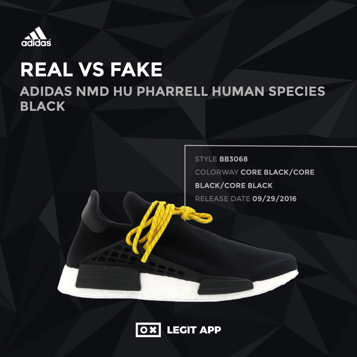 adidas NMD HU Pharrell Human Species Black