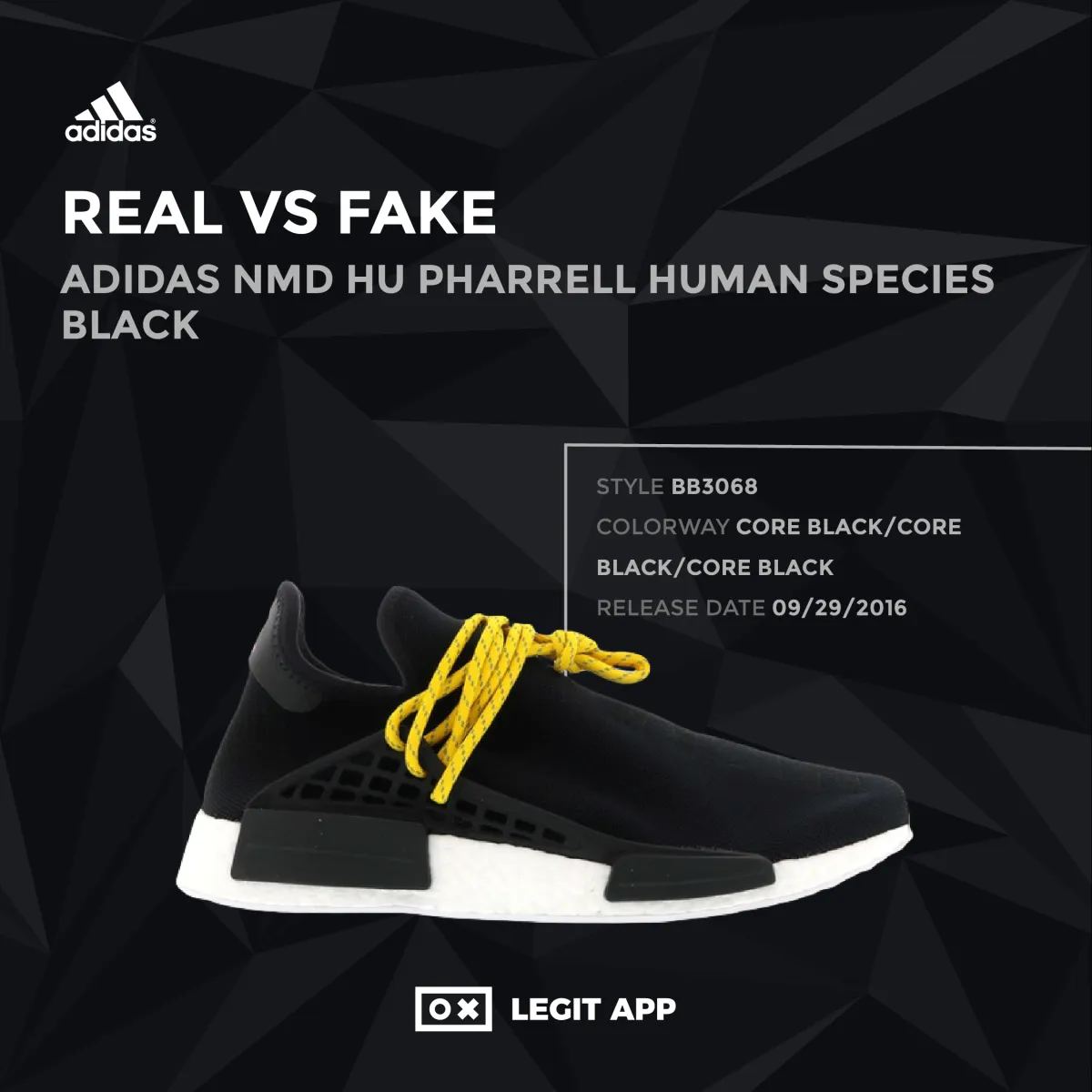 adidas NMD HU Pharrell Human Species Black