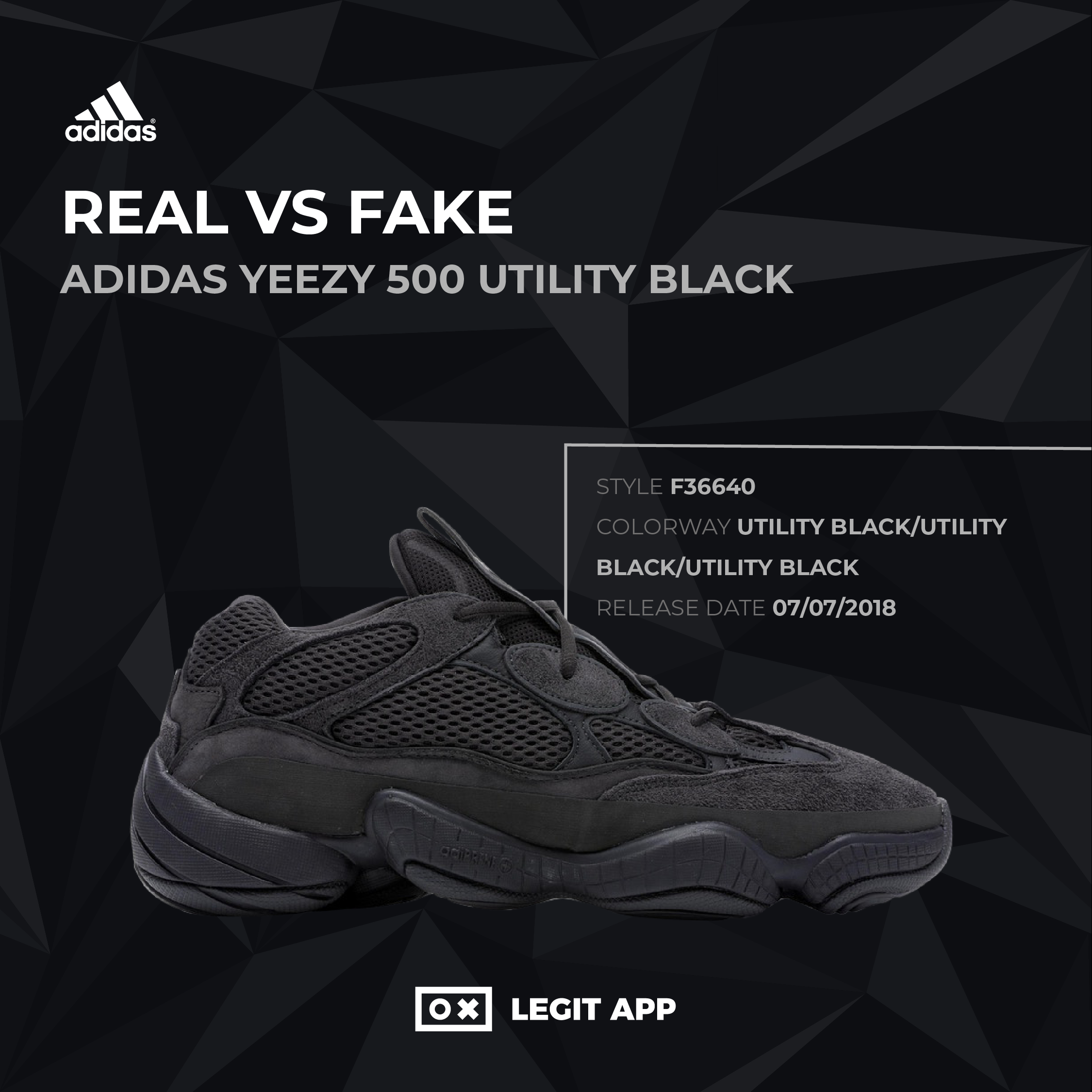 dos barro carbón REAL VS REPLICA - adidas Yeezy 500 Utility Black | LEGIT APP
