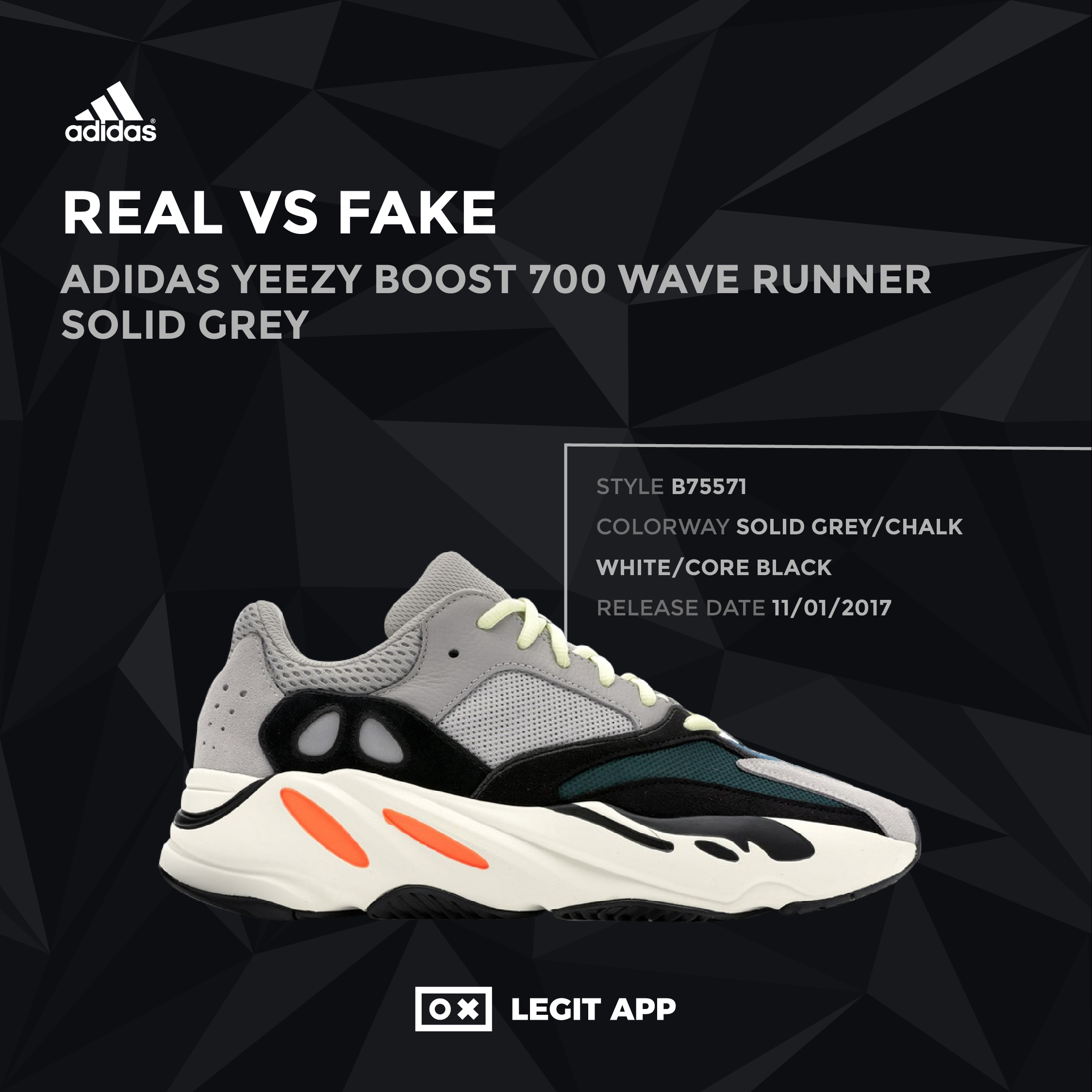 adidas yeezy wave runner 700 real vs fake