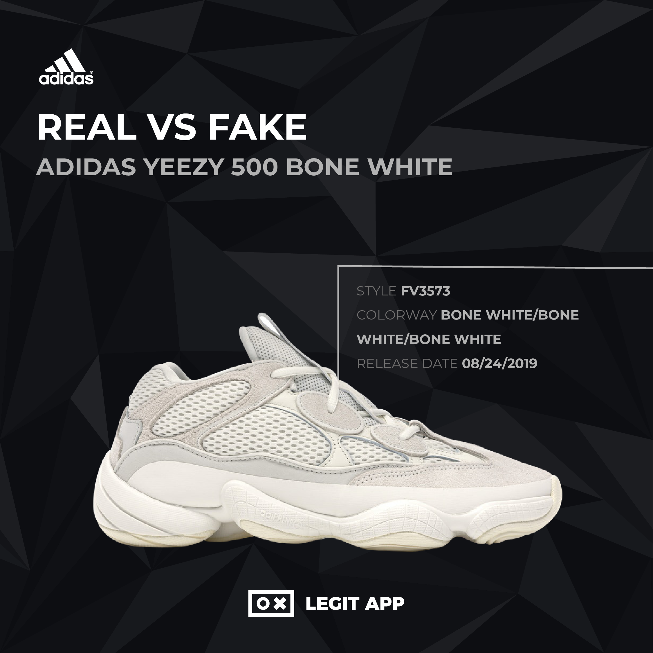 yeezy 500 fake and real