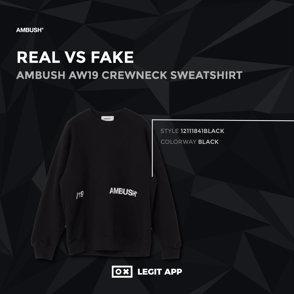 Ambush Aw19 Crewneck Sweatshirt