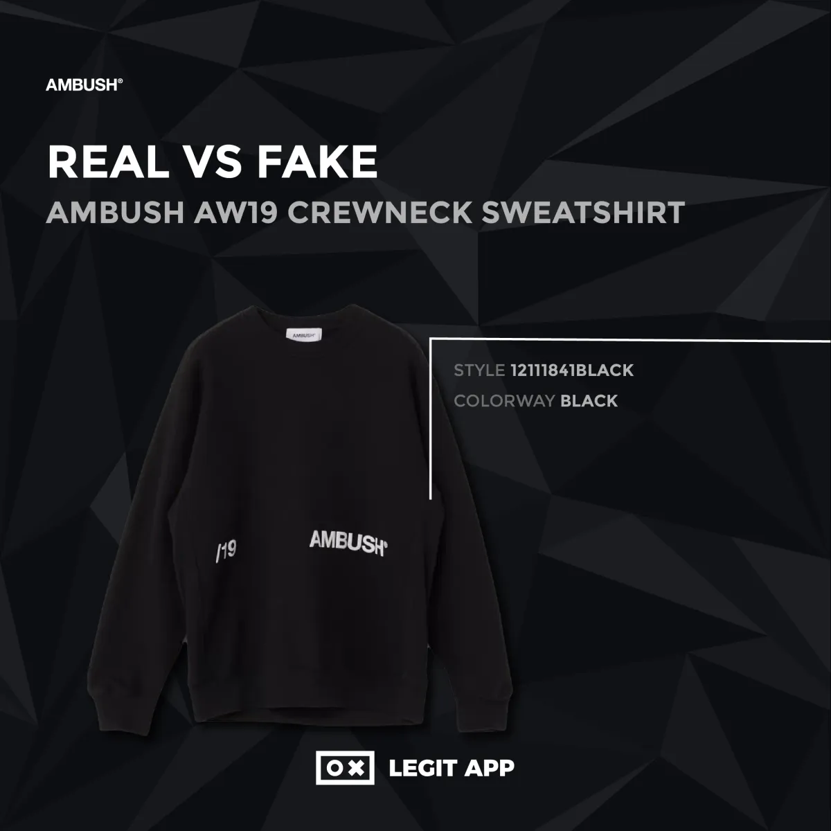 Ambush Aw19 Crewneck Sweatshirt