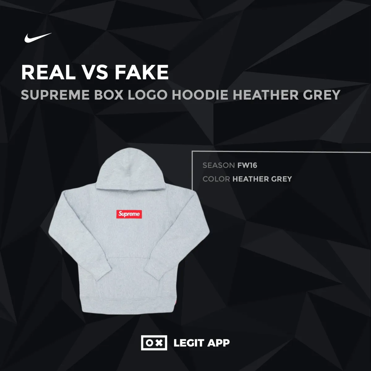 Supreme Box Logo Hoodie Heather Grey