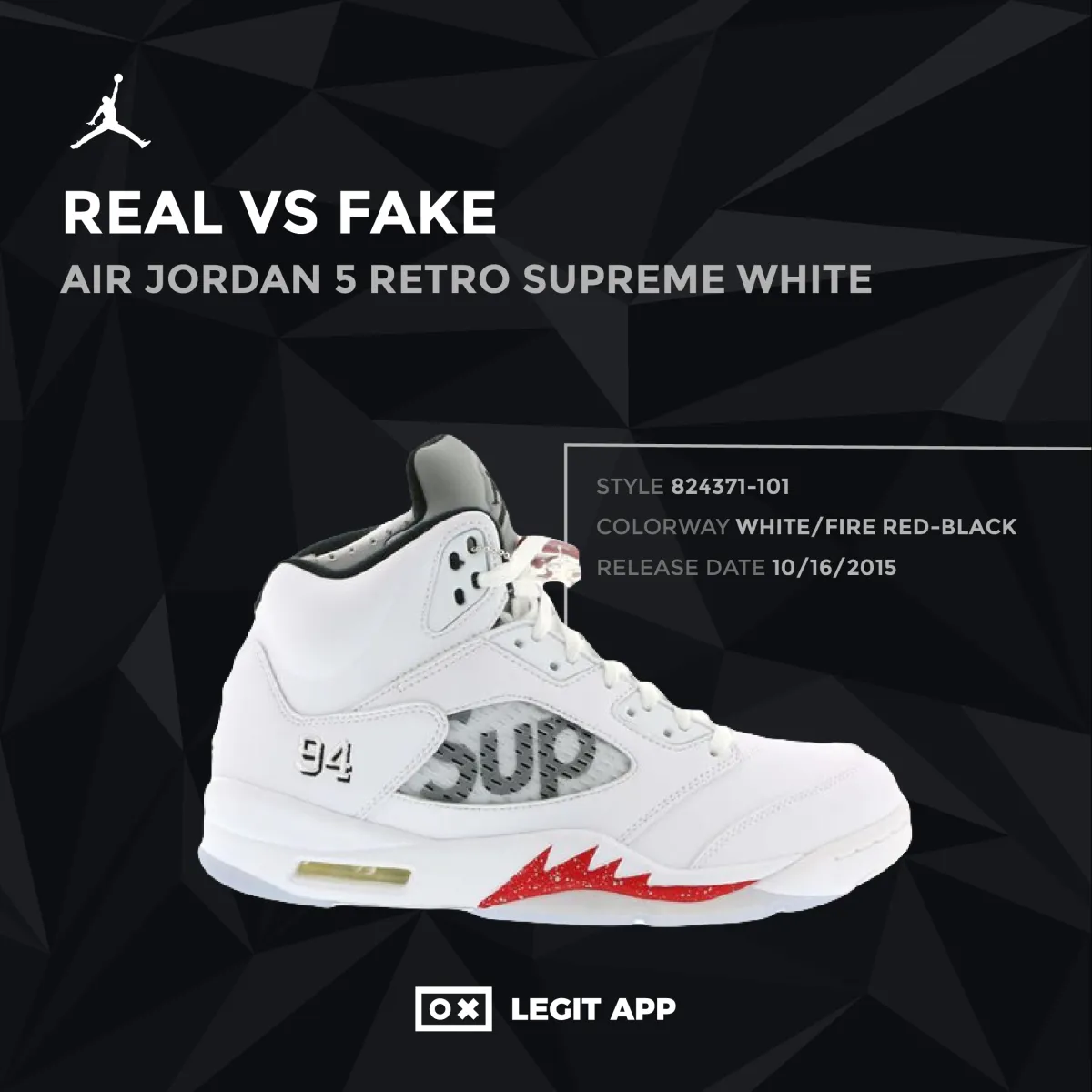 Air Jordan 5 Retro Supreme White