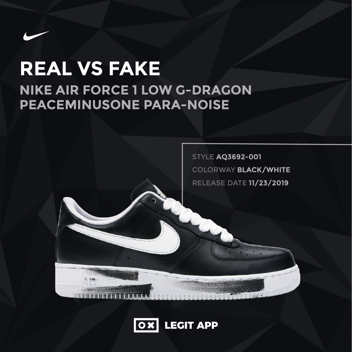 Nike Air Force 1 Low G-Dragon Peaceminusone Para-Noise