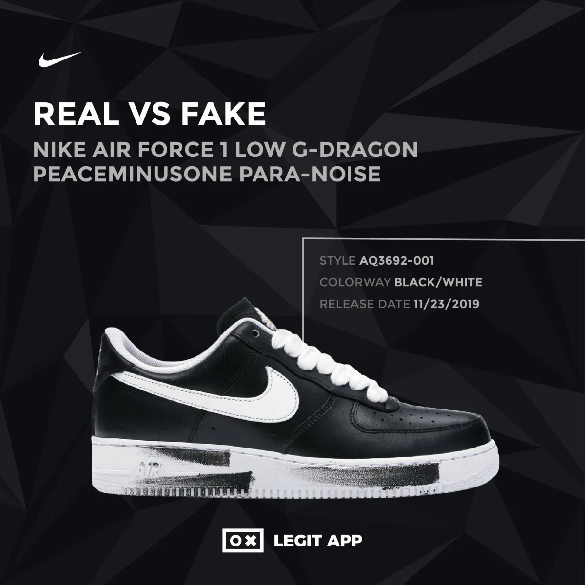 Nike Air Force 1 Low G-Dragon Peaceminusone Para-Noise