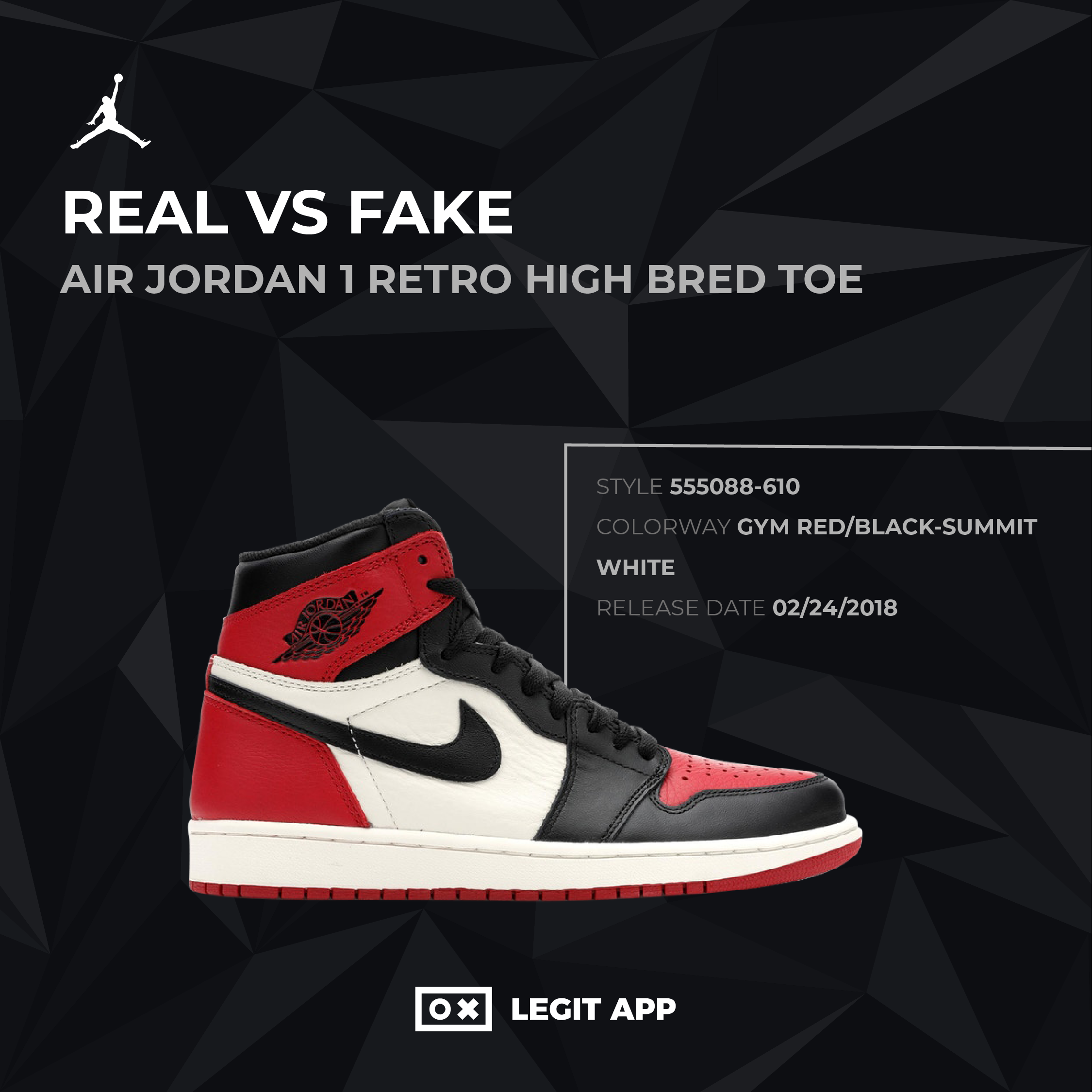 Buy Air Jordan 1 Retro High OG 'Bred Toe' - 555088 610
