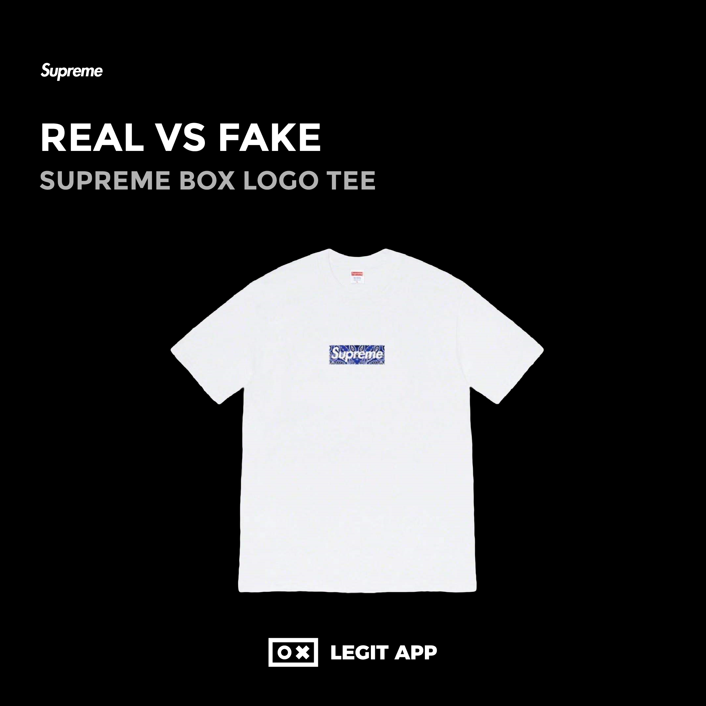 真假对比- Supreme Box Logo Tee | LEGIT APP