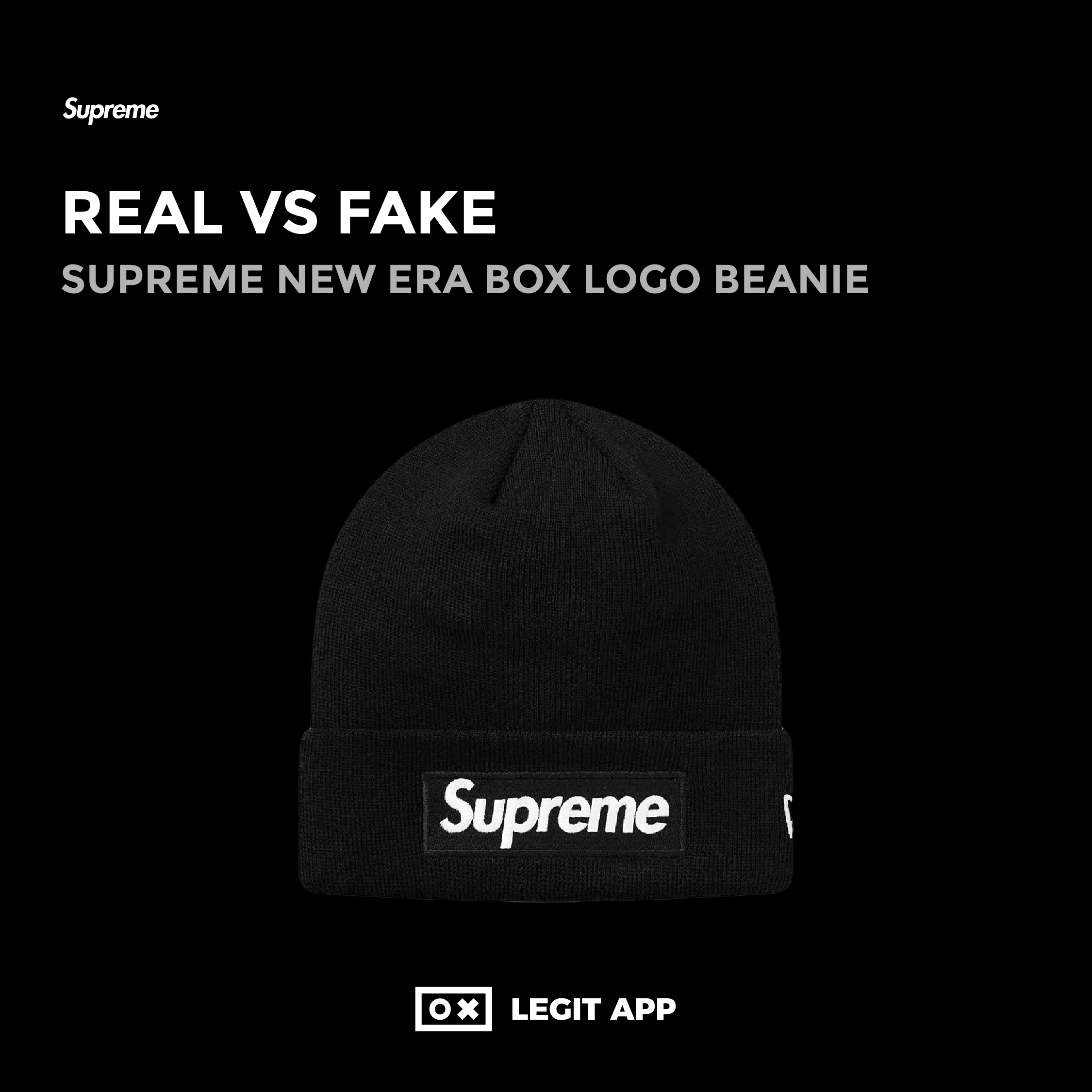 REAL VS REPLICA - Supreme New Era Box Logo Beanie | LEGIT APP