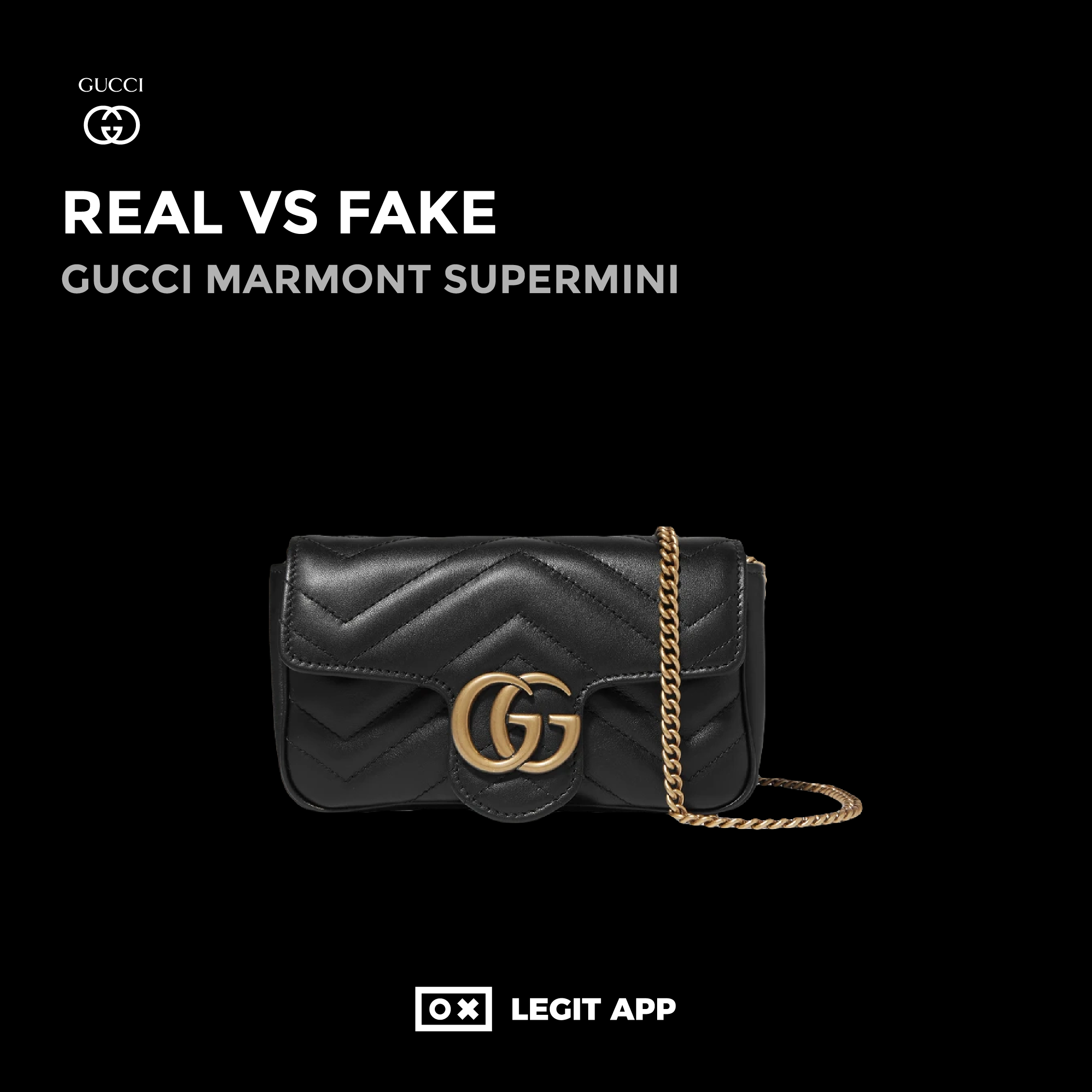 gucci marmont bag fake vs real