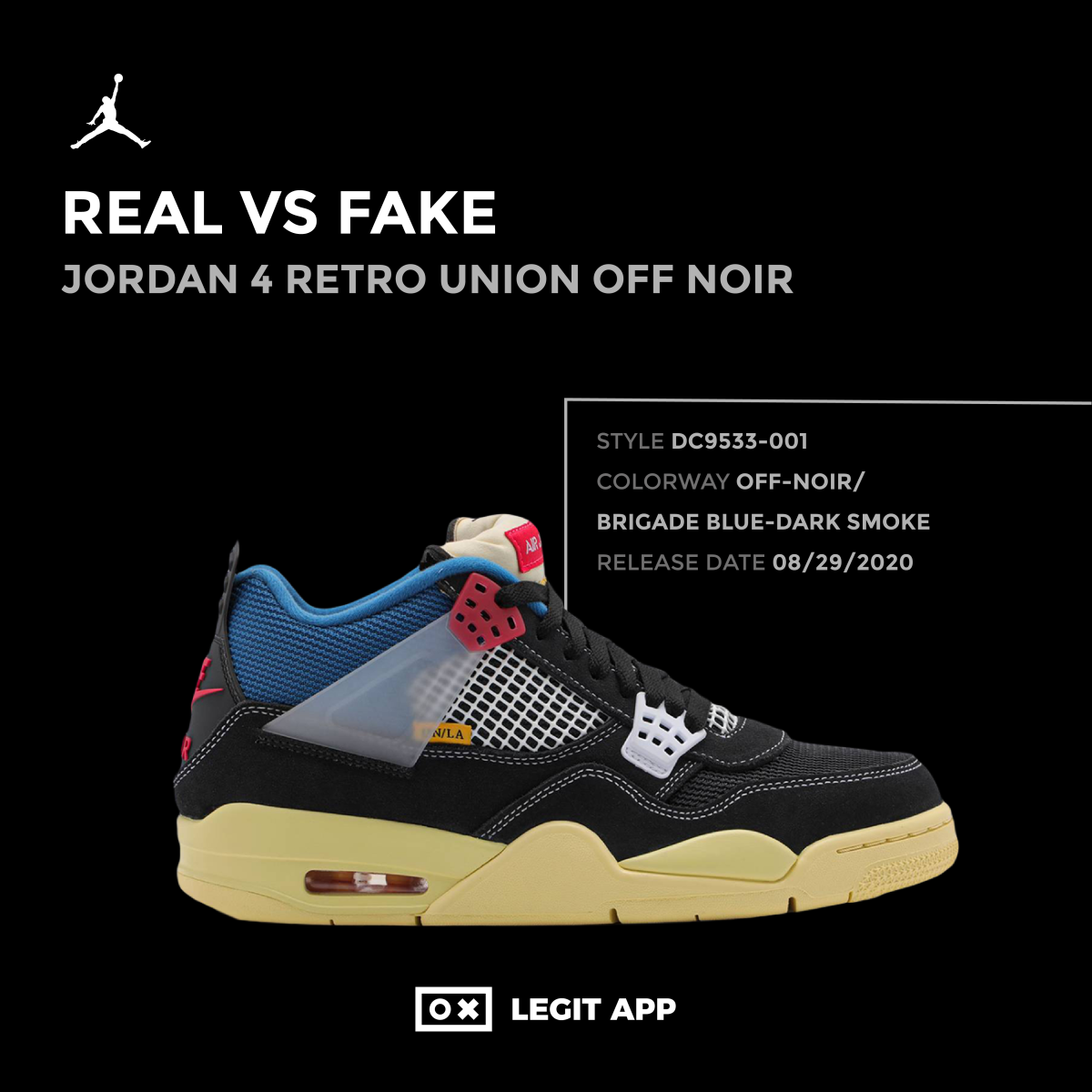 Jordan 4 Retro Union Off Noir