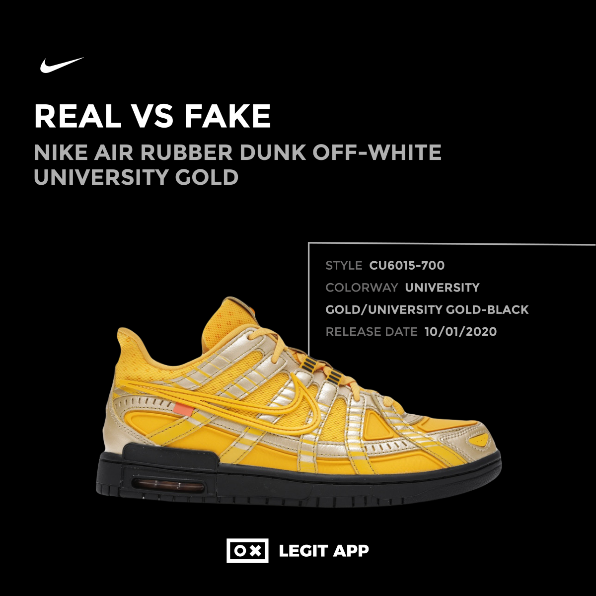 Nike Air Rubber Dunk Off-White University Gold