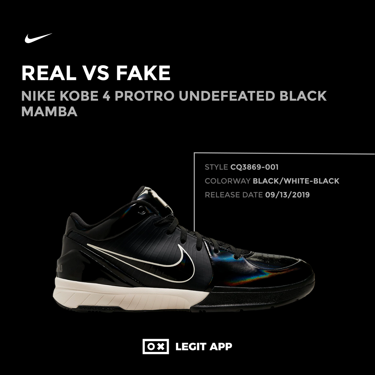 Nike Kobe 4 Protro Undefeated Black Mamba