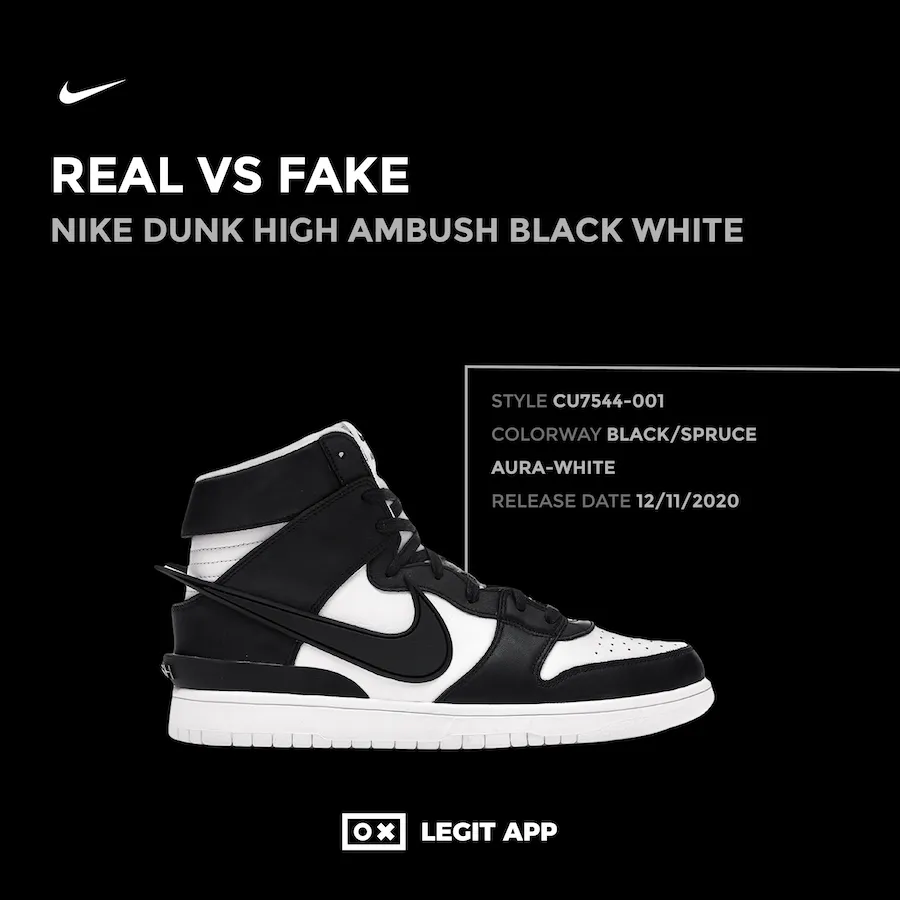 Nike Dunk High Ambush Black White
