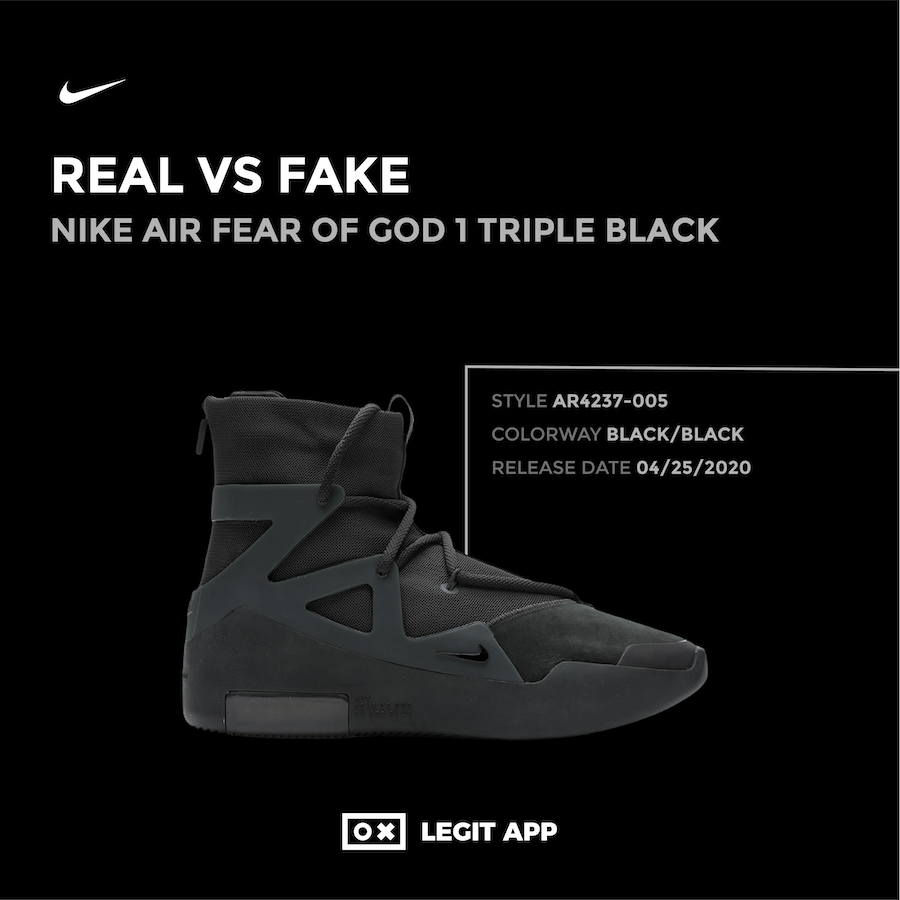 Nike Air Fear of God 1 Triple Black