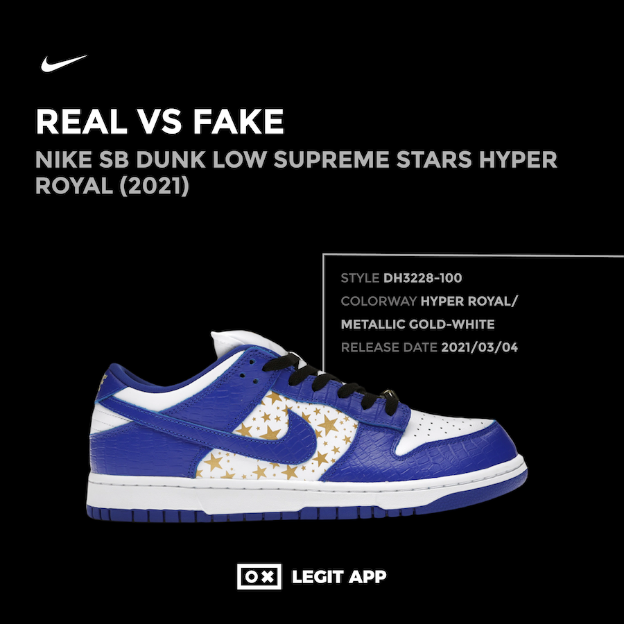 Nike SB Dunk Low Supreme Stars Hyper Royal (2021)