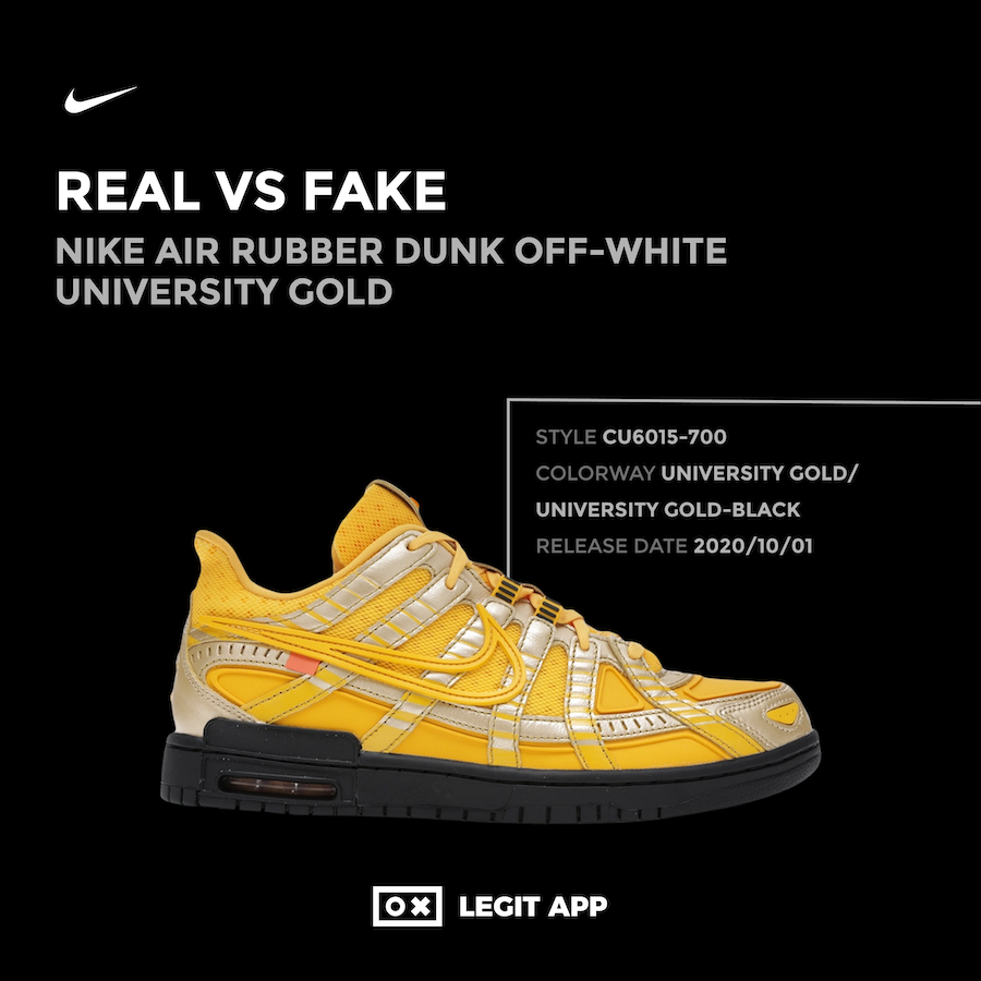 Nike Air Rubber Dunk Off-White University Gold