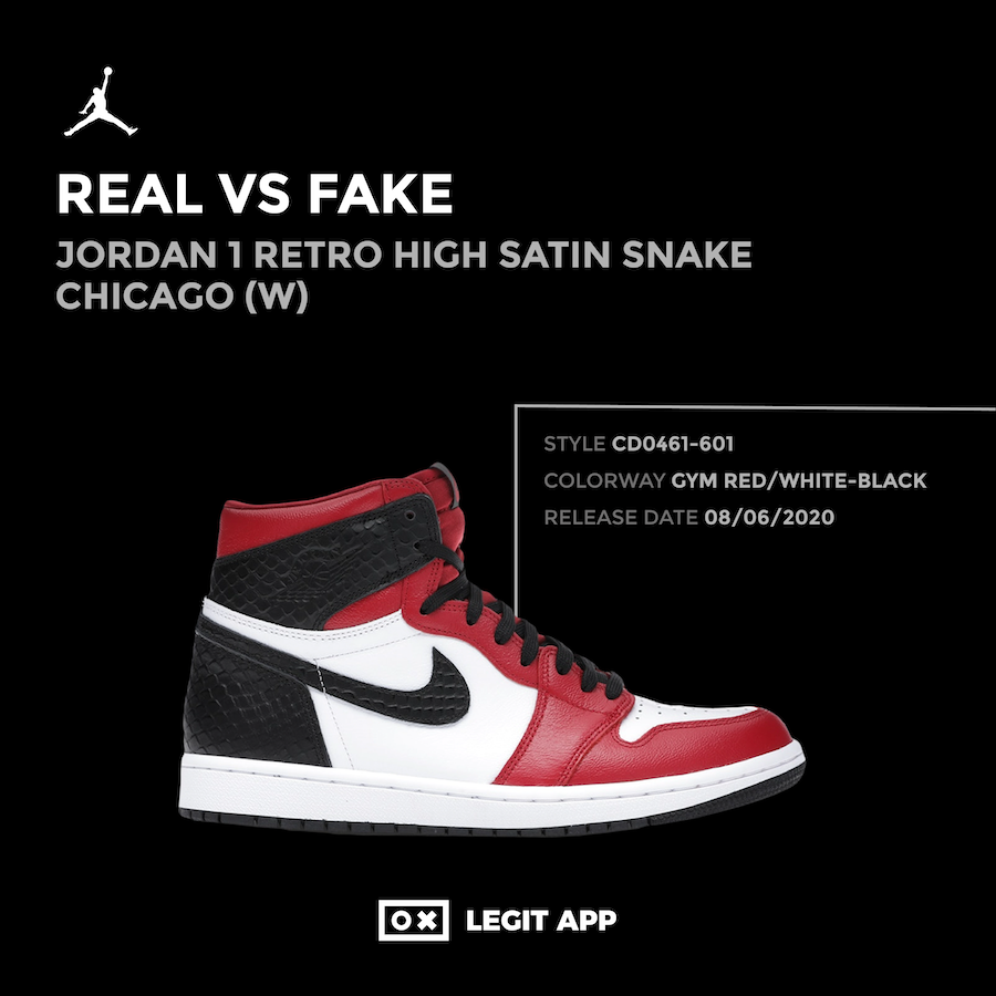 Jordan 1 Retro High Satin Snake Chicago (W)