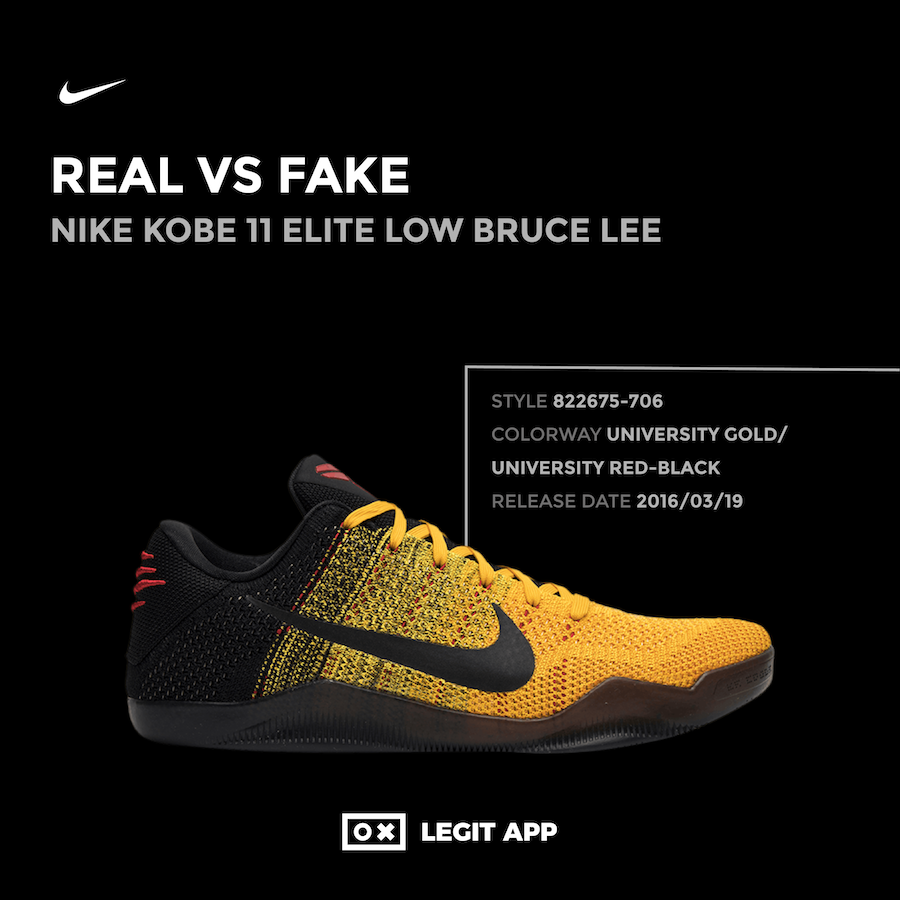 REAL VS REPLICA - Nike Kobe 11 Elite Low Bruce Lee | LEGIT APP