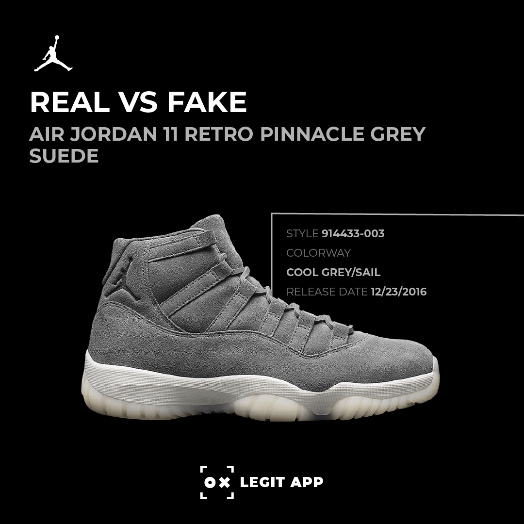Jordan 11 Retro Pinnacle Grey Suede