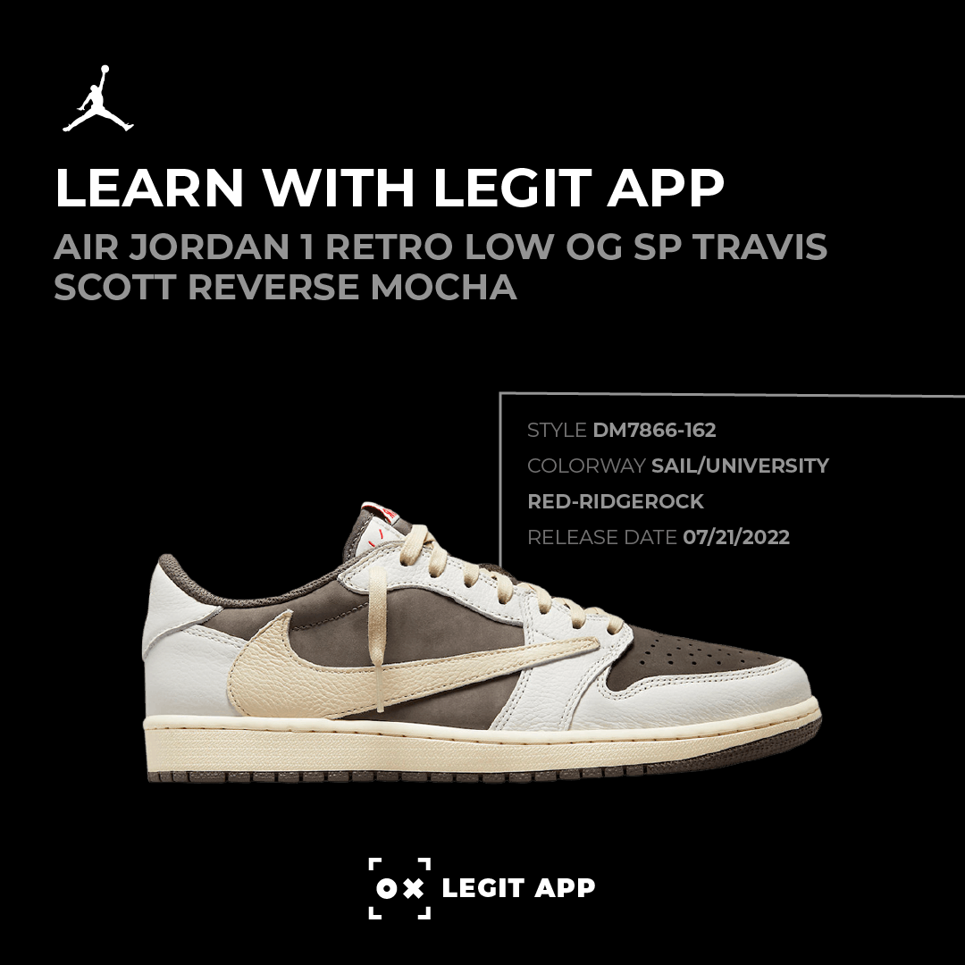 Air Jordan 1 Retro Low Og Sp Travis Scott Reverse Mocha