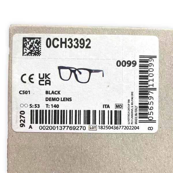 Dolce & Gabbana Glasses — Box Label