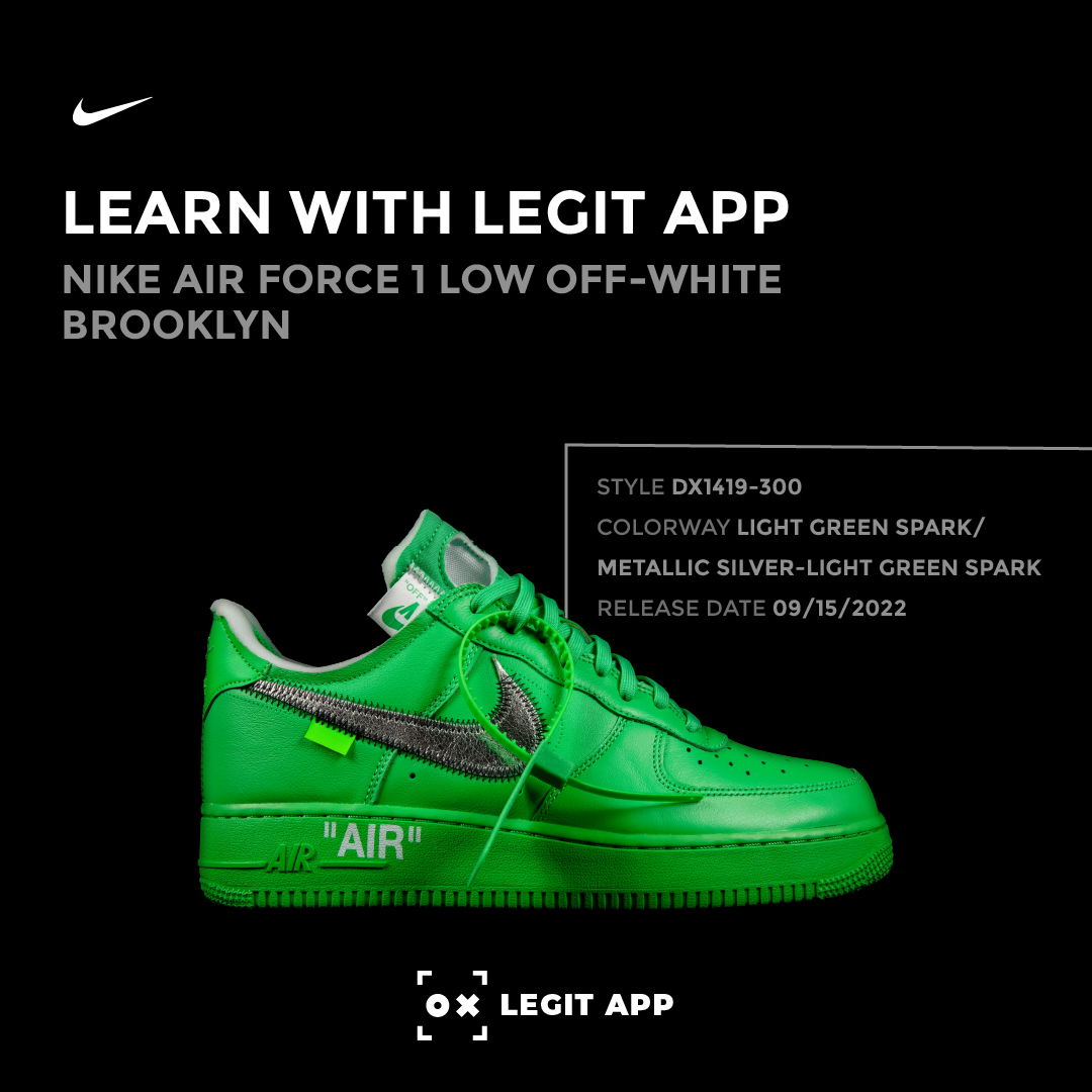 真假对比- NIKE AIR FORCE 1 LOW OFF-WHITE BROOKLYN | LEGIT APP