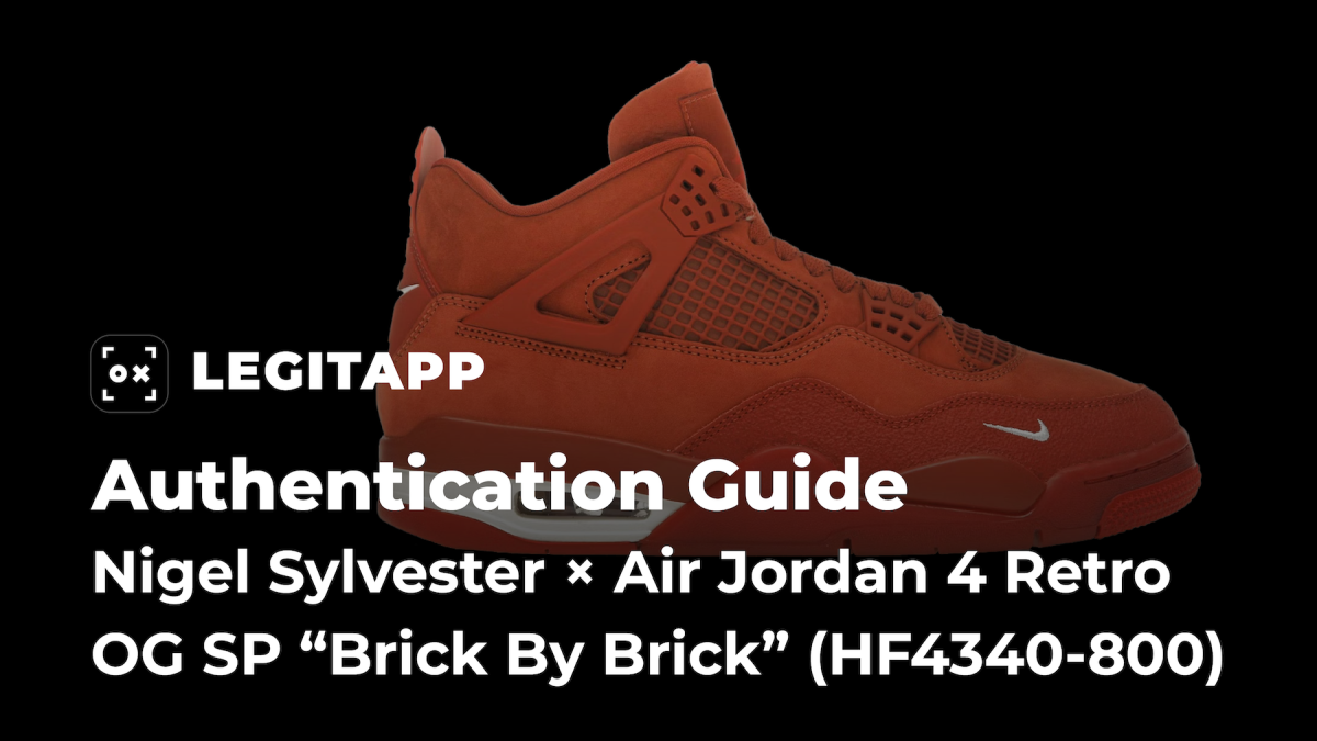 Real vs Fake: How to Spot Fake Nigel Sylvester × Air Jordan 4 Retro OG SP “Brick By Brick” (HF4340-800)