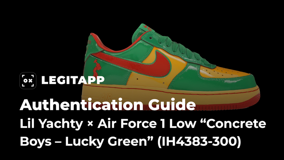 Real vs Fake: A Detailed Authentication Guide for Lil Yachty × Air Force 1 Low “Concrete Boys – Lucky Green” (IH4383-300)