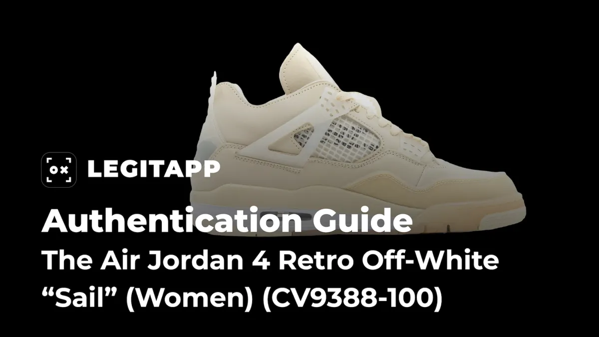 Real vs Fake: How to Legit Check the Air Jordan 4 Retro Off-White “Sail” (Women) (CV9388-100)