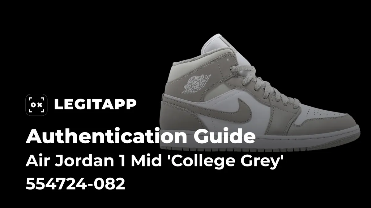 Real vs Fake: How to Legit Check the Air Jordan 1 Mid “College Grey” (554724-082)