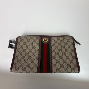 Gucci Gucci Ophidia GG Supreme Pouch Brown