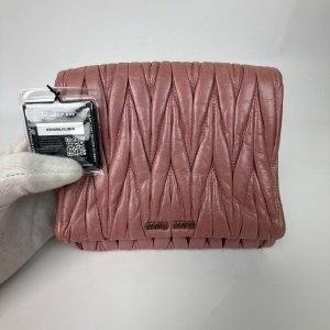 Miu Miu Miu Miu Matelassé Nappa Leather Shoulder Bag Pink