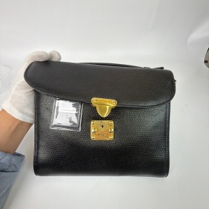 Fendi Fendi Vintage Black Leather Top Handle Bag
