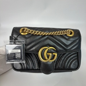 Gucci Gucci GG Marmont Matelassé Mini Bag Black Leather