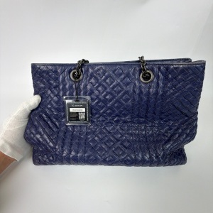 Bottega Veneta Bottega Veneta Intrecciato Chain Tote Bag Navy Blue