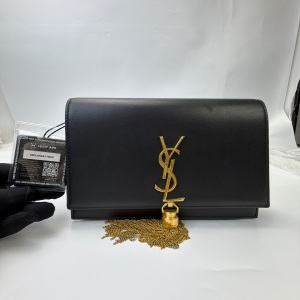 Saint Laurent / YSL Saint Laurent Kate Medium Black Leather with Tassel