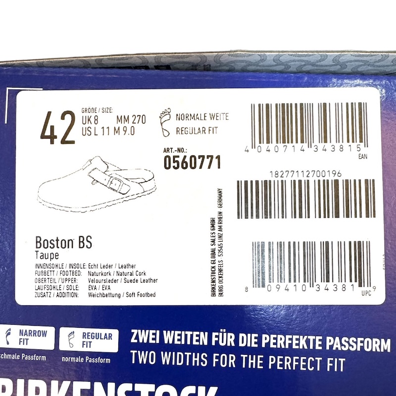 Birkenstock ALL — Box Label