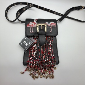 Valentino Valentino Flamingo beaded shoulder bag