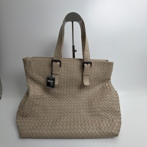 Bottega Veneta Bottega Veneta Intrecciato Leather Large Tote Bag Beige