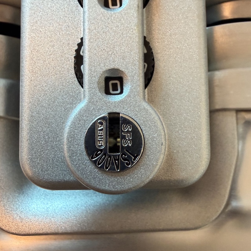RIMOWA Suitcase — TSA Lock Detail