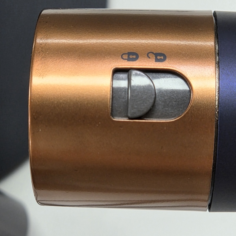 Dyson Curling Iron — Lock/Unlock Switch