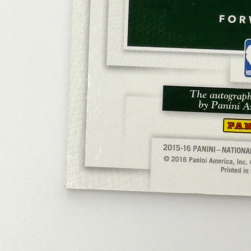 Sport Cards Ungraded Singles — Tył karty – dolny lewy róg